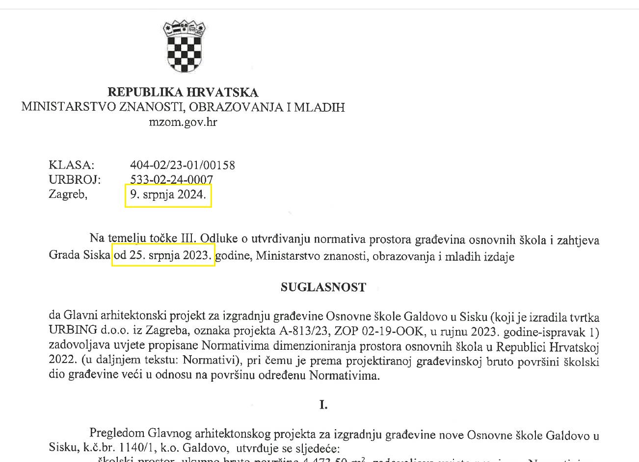 Ministarstvo Nakon Godinu Dana Dalo Suglasnost Za Obnovu OŠ Galdovo ...